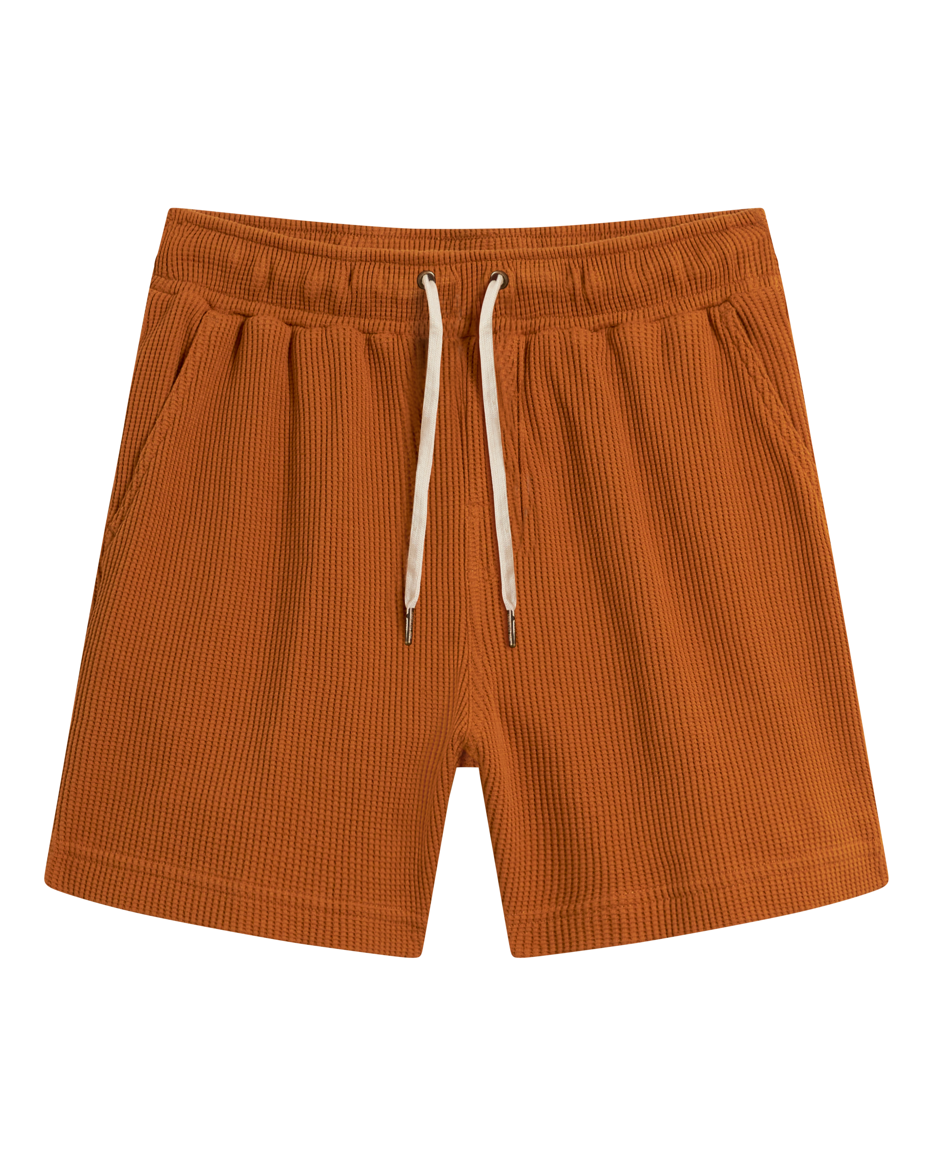 The Cannes Waffle Knit Shorts - Burnt Sienna