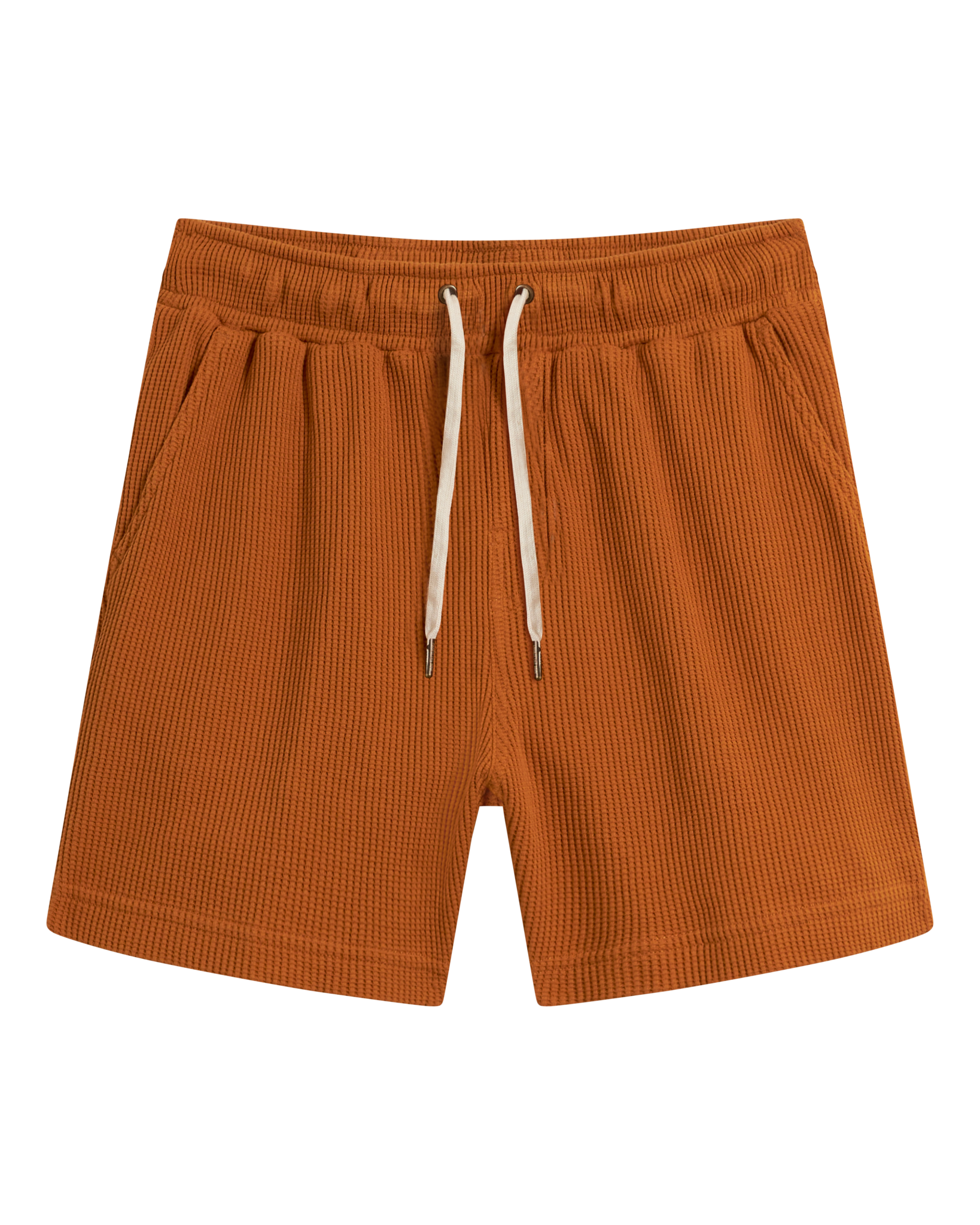 The Cannes Waffle Knit Shorts - Burnt Sienna - Dandy Del Mar