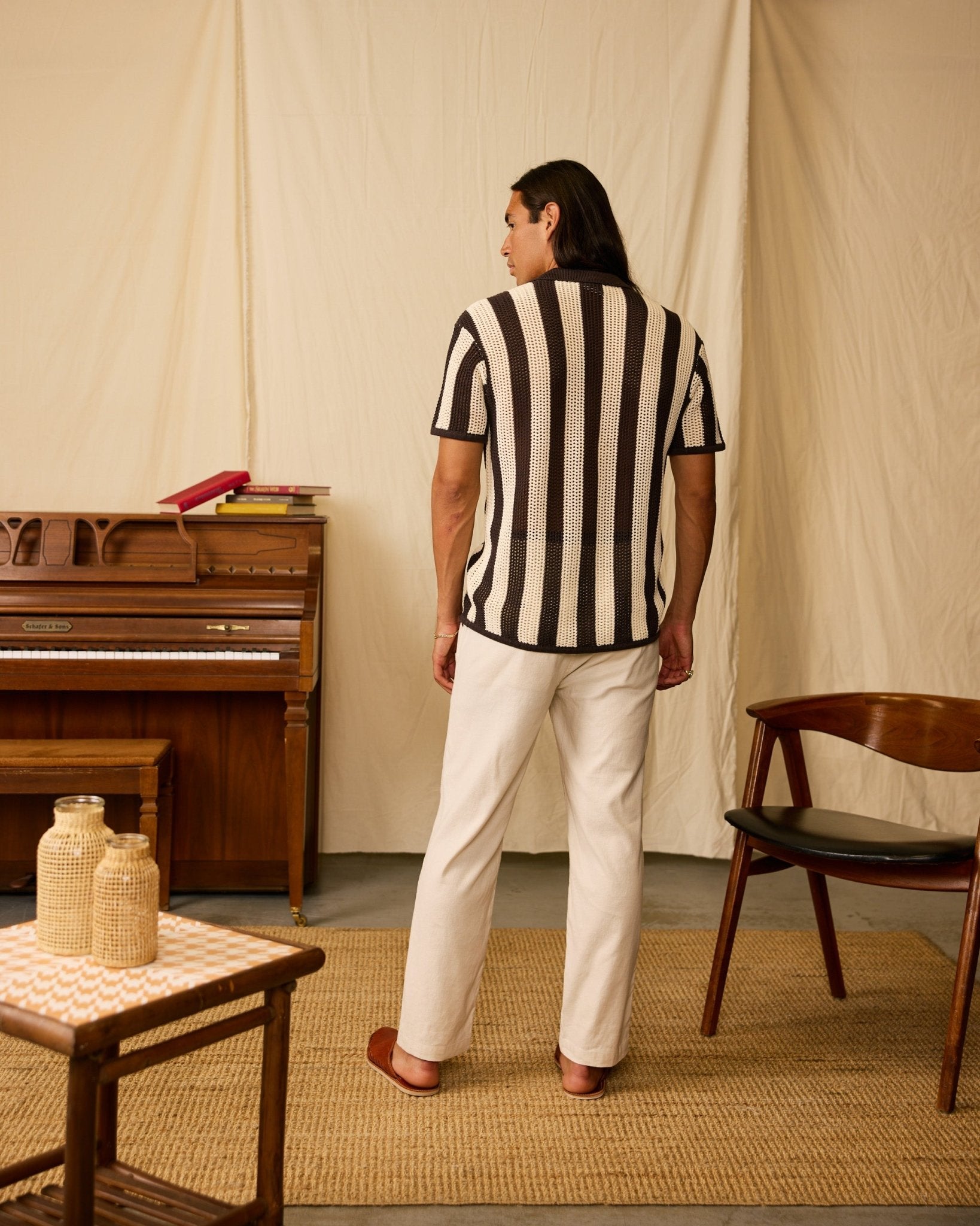 The Dominica Crochet Shirt - Tierra - Dandy Del Mar