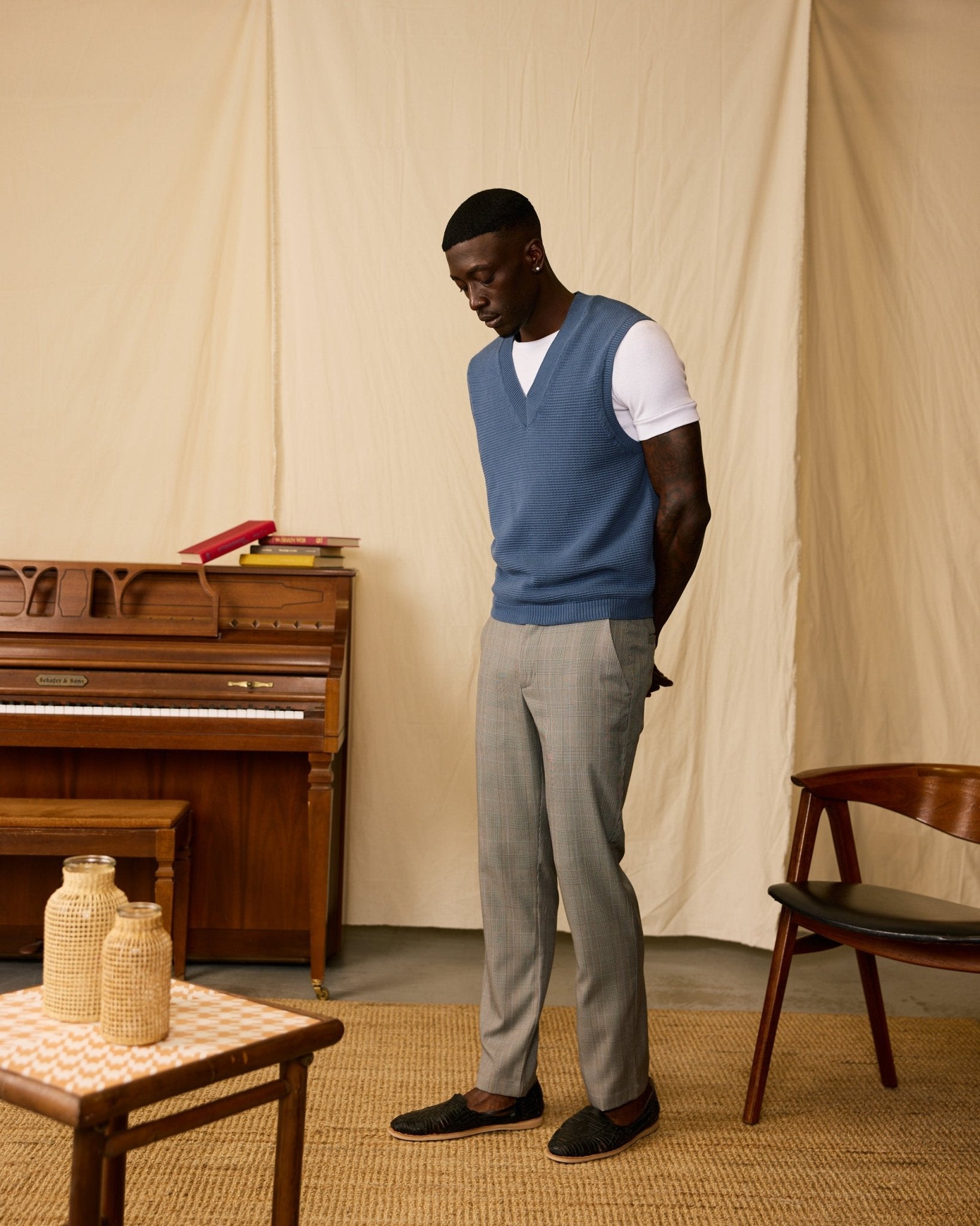 The Montego Knit Vest - Moontide - Dandy Del Mar