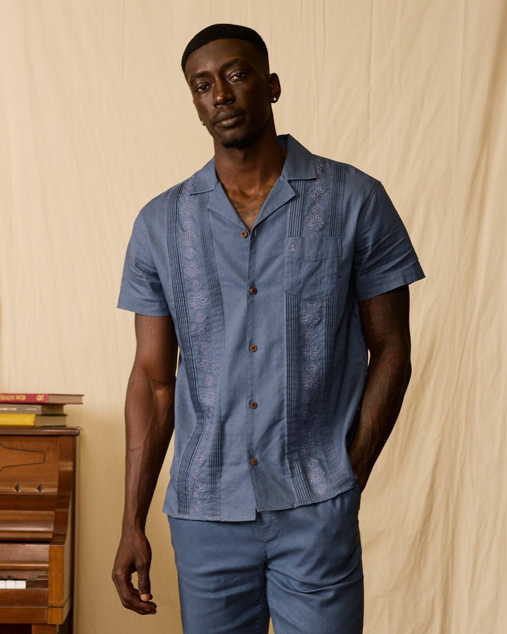 The Brisa Linen Shirt - Moontide - Dandy Del Mar