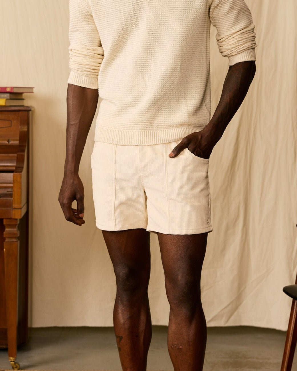 The Corsica Corduroy Shorts - Scallop - Dandy Del Mar