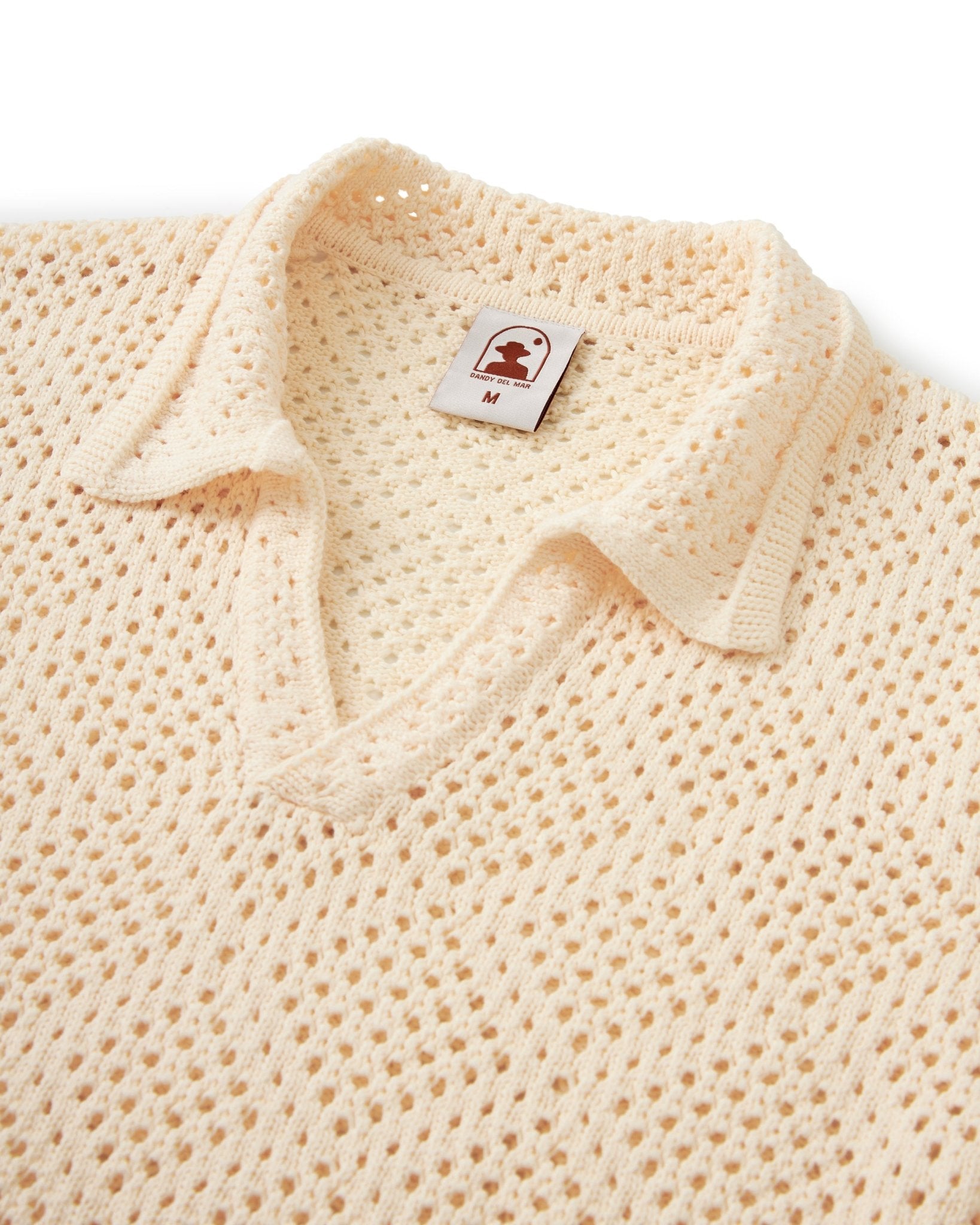 The Antibes Crochet Shirt - Vintage Ivory - Dandy Del Mar