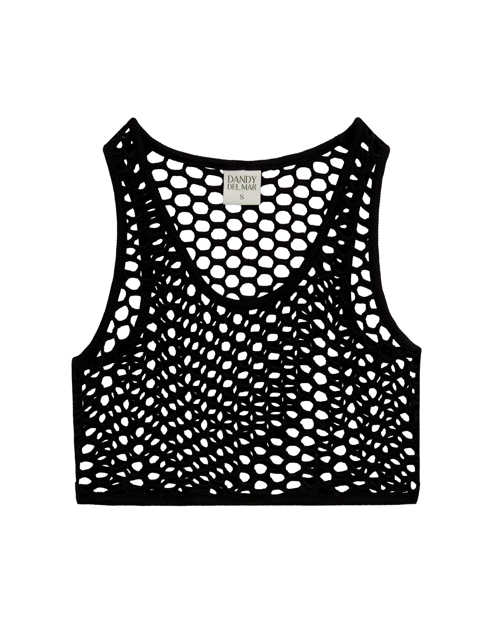 The Montserrat Crochet Tank - Onyx - Dandy Del Mar