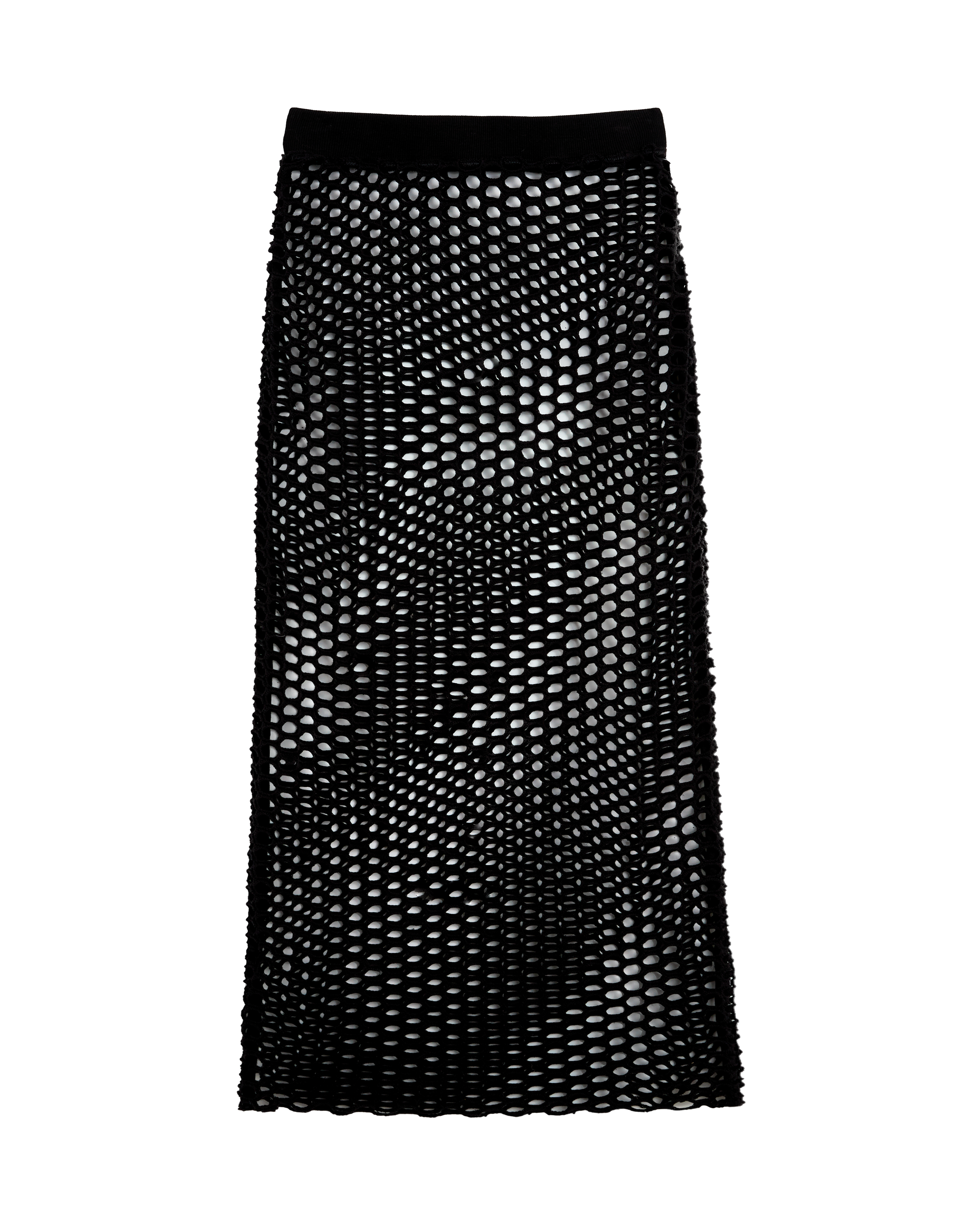 The Montserrat Crochet Skirt - Onyx