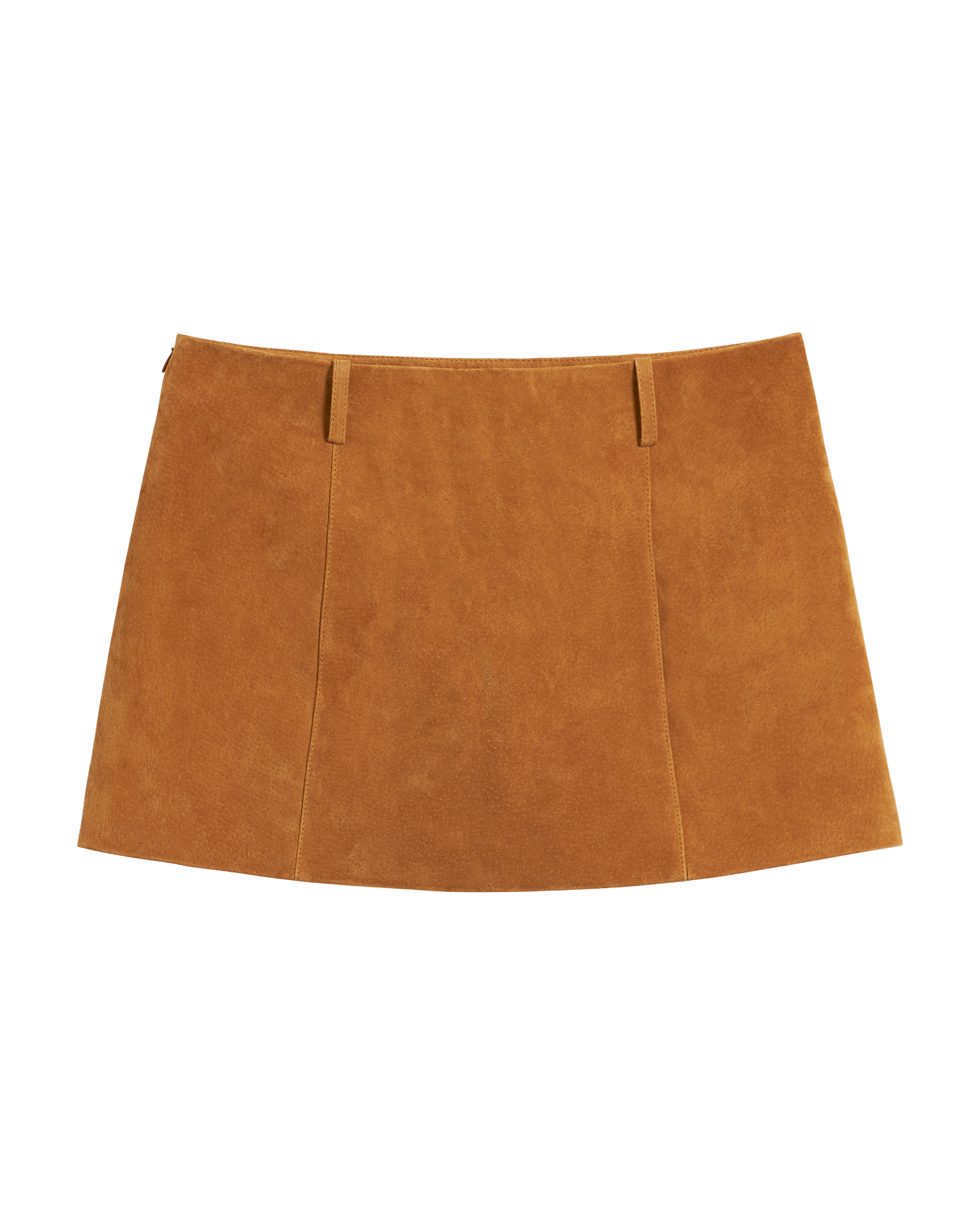 The Sicily Leather Skirt - Sable