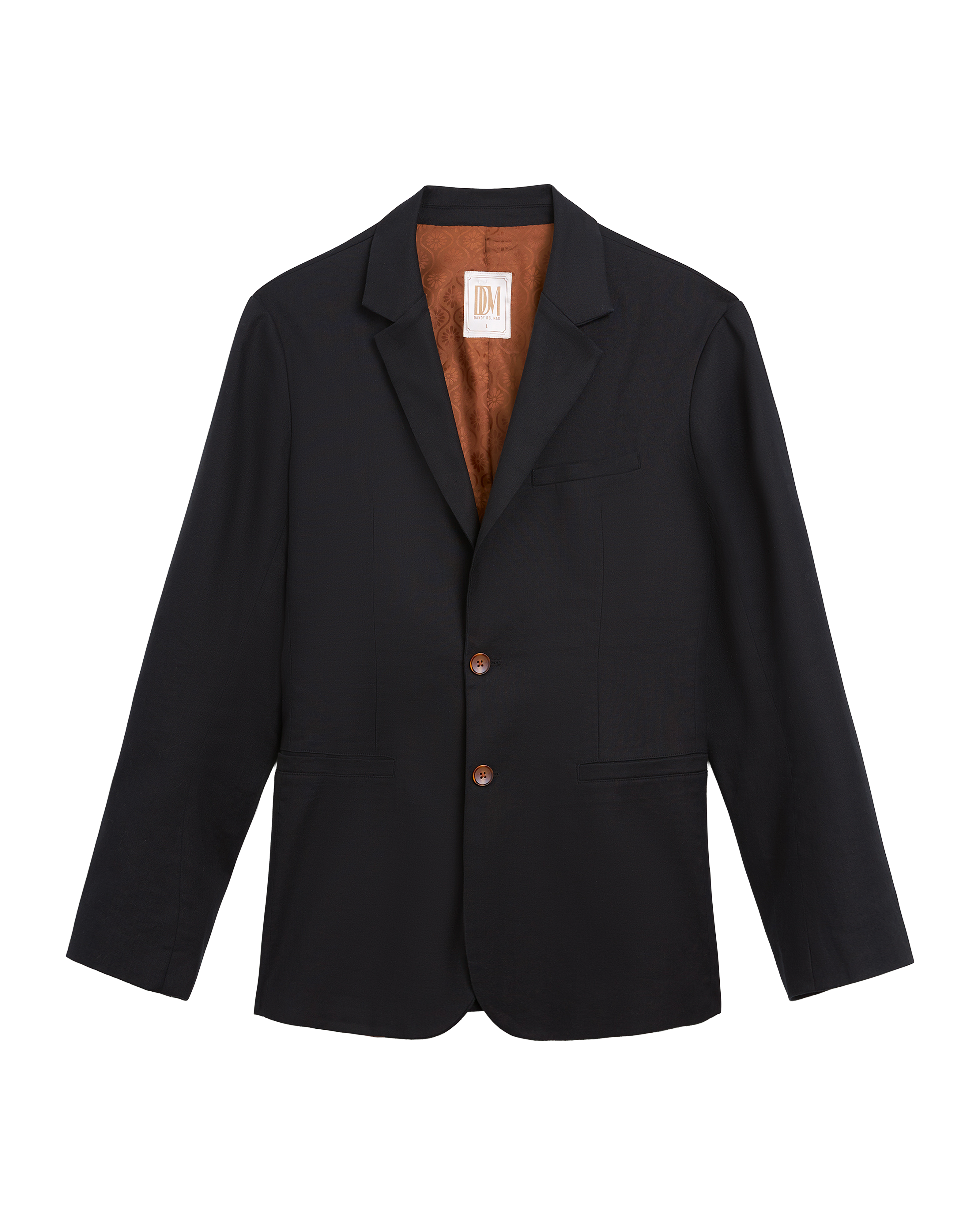 The Brisa Linen Blazer - Onyx