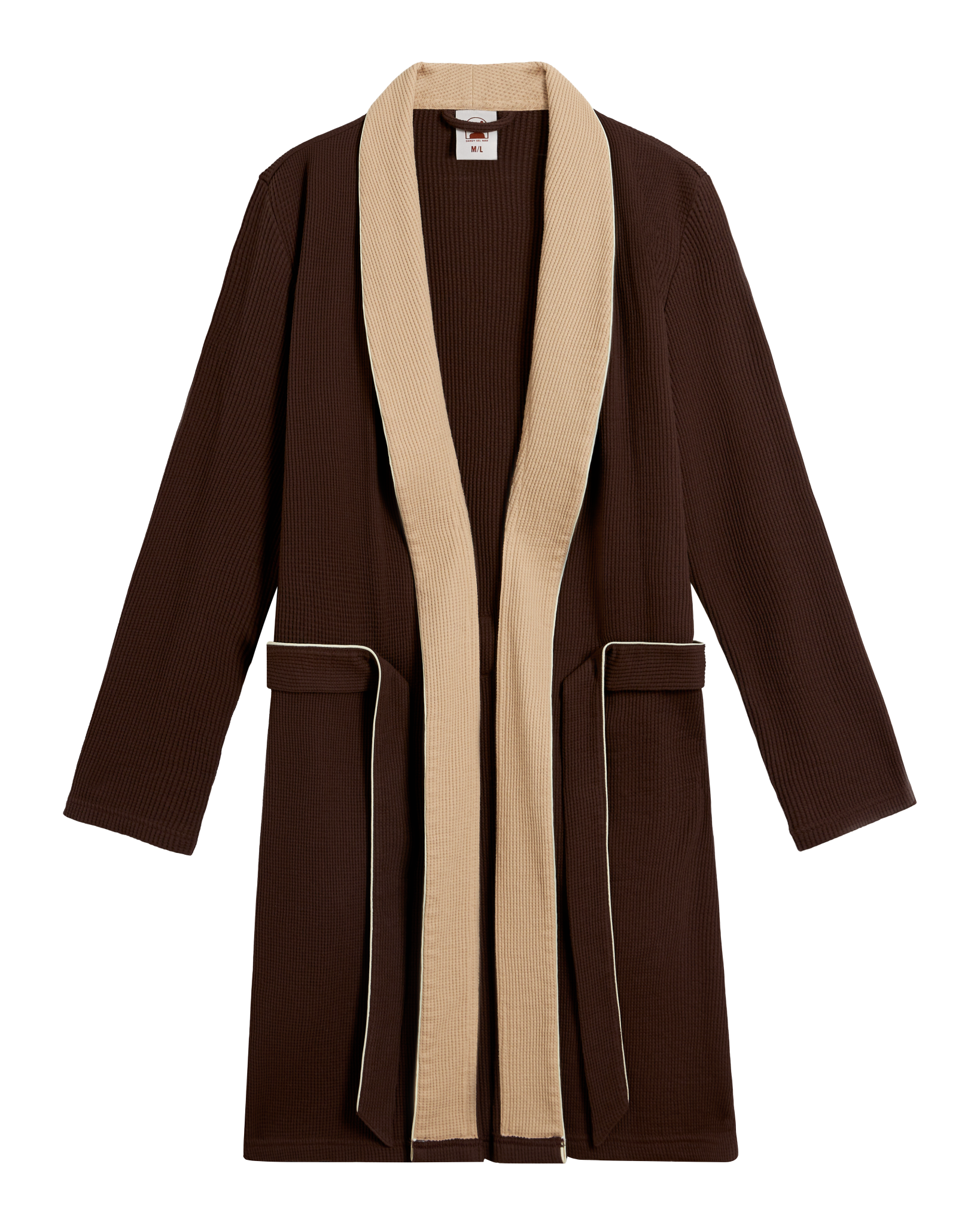 The Cannes Waffle Knit Robe - Carajillo - Dandy Del Mar