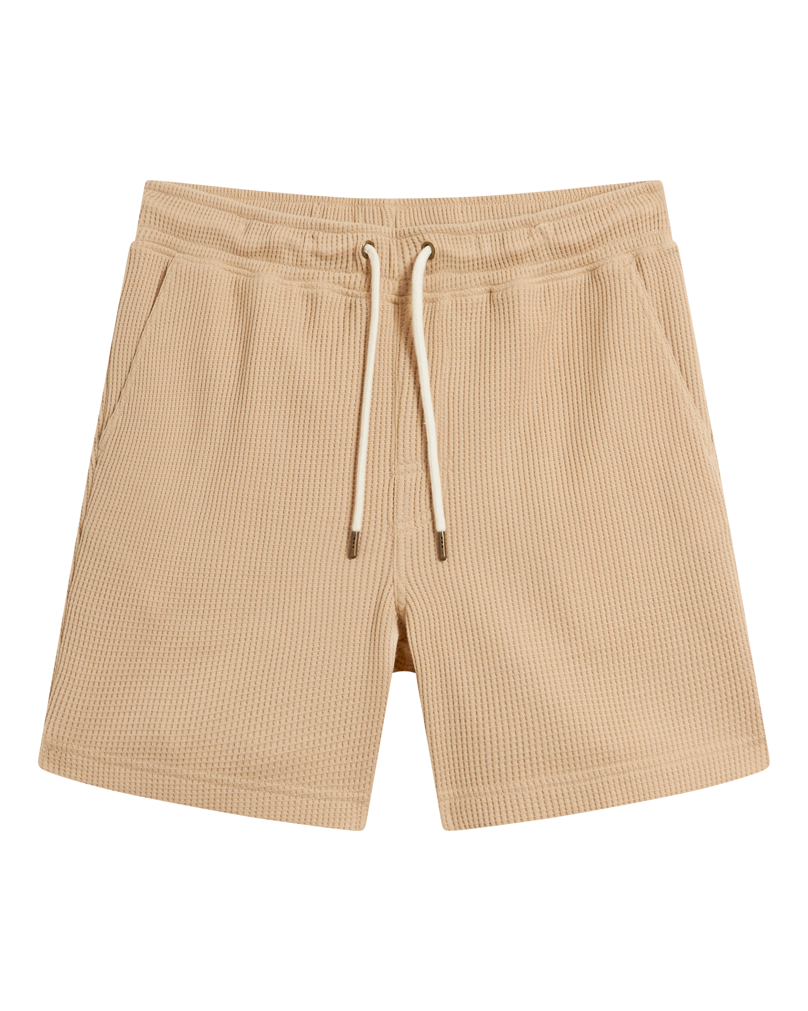 The Cannes Waffle Knit Shorts - Truffle