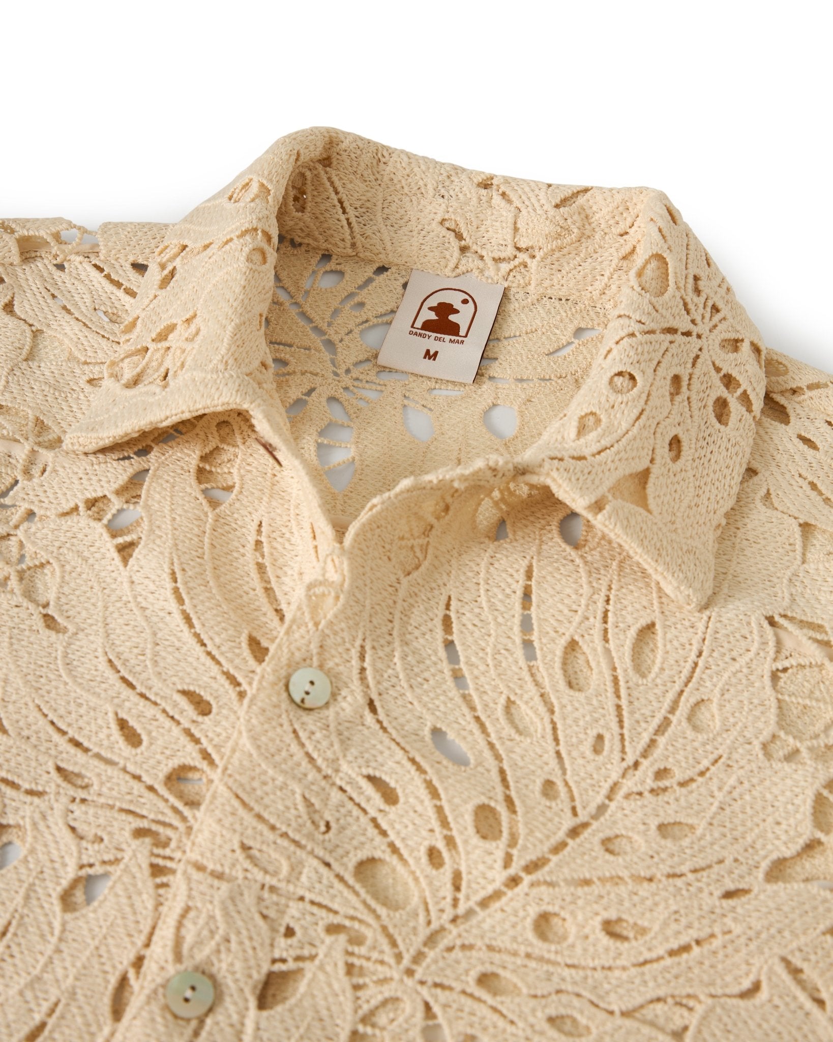 The Monstera Shirt - Scallop - Dandy Del Mar