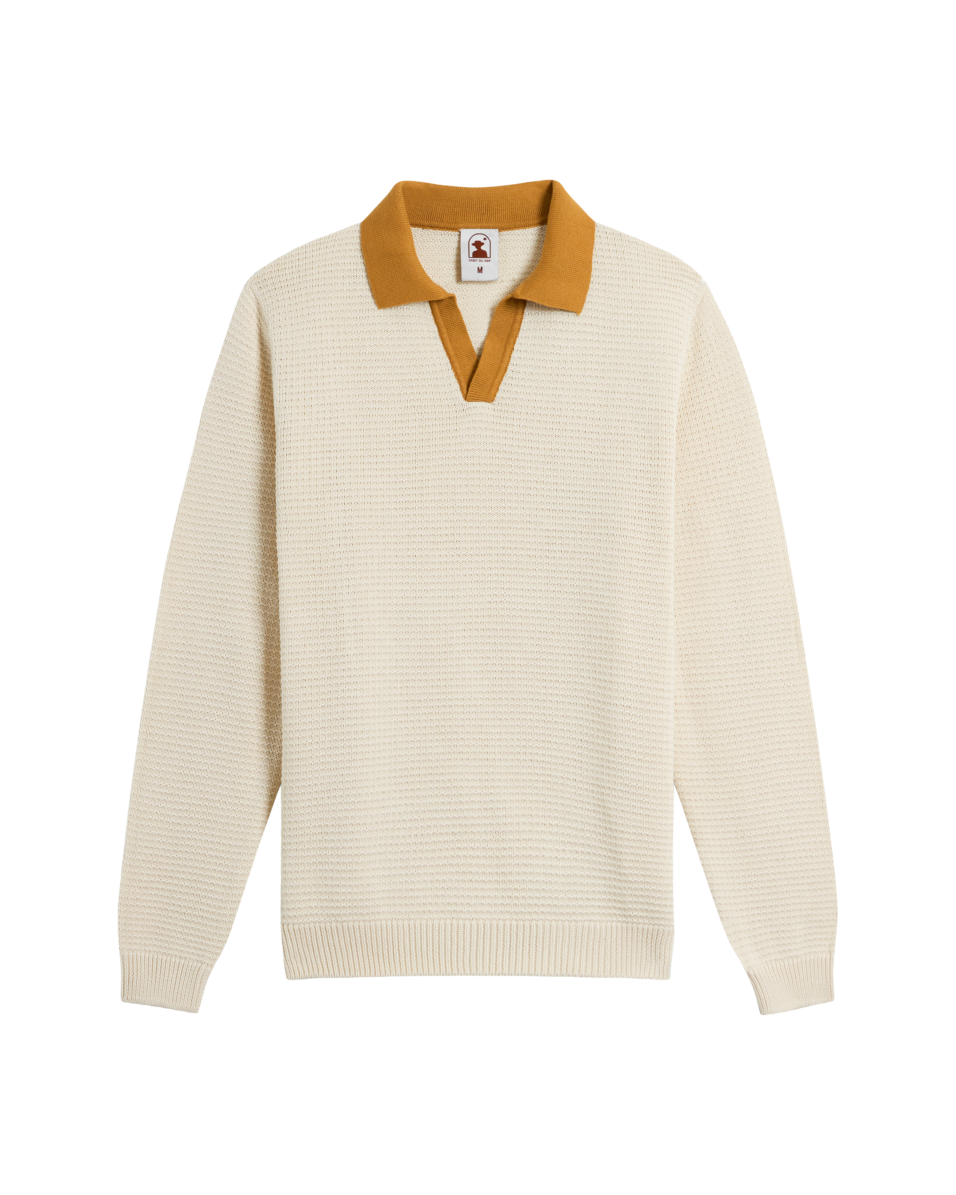 The Sebastian Long Sleeve Polo - Vintage Ivory