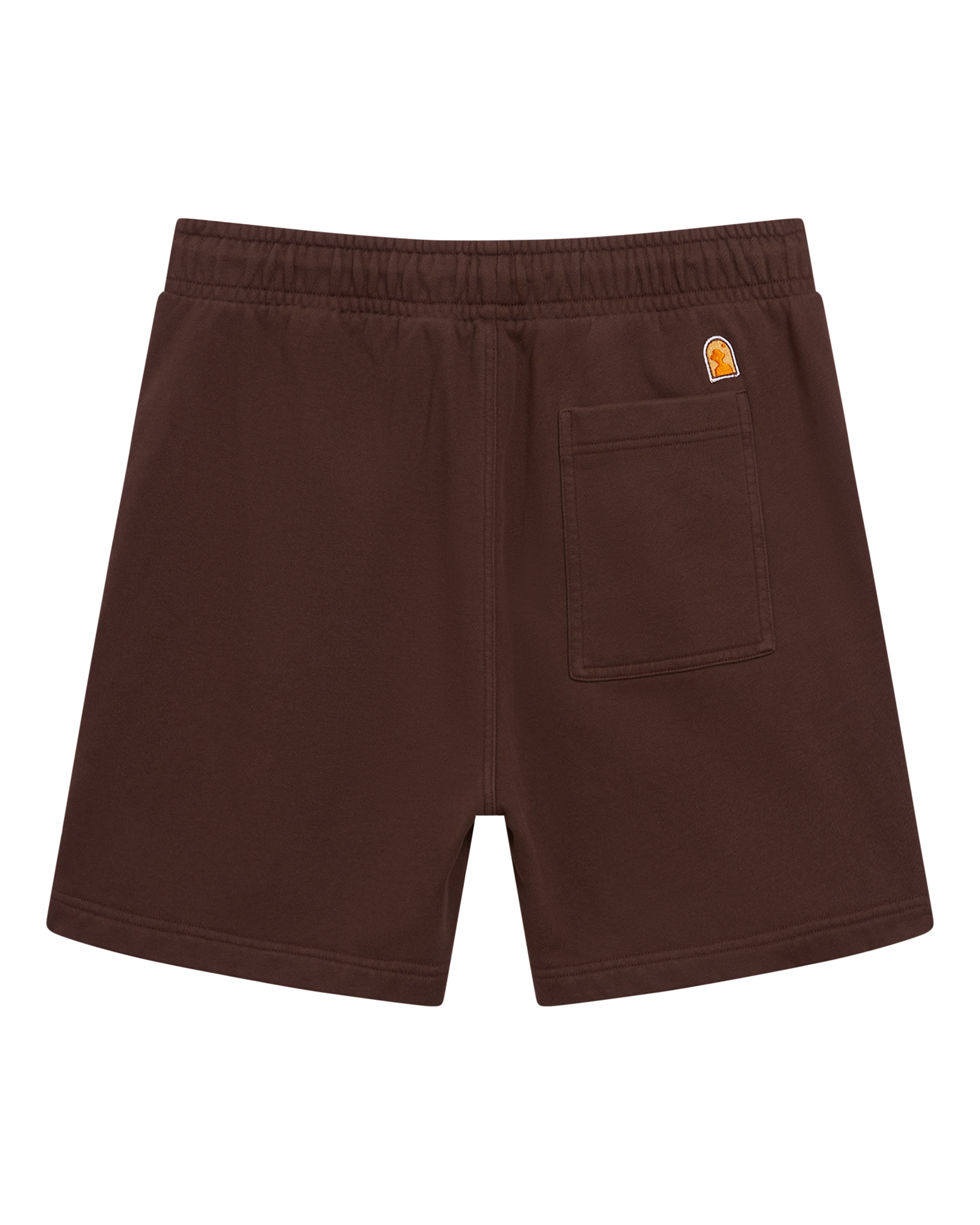 The Marseille French Terry Short - Carajillo by Dandy Del Mar features soft French terry, an elastic waist, a right back pocket, and a small logo patch above the pocket.