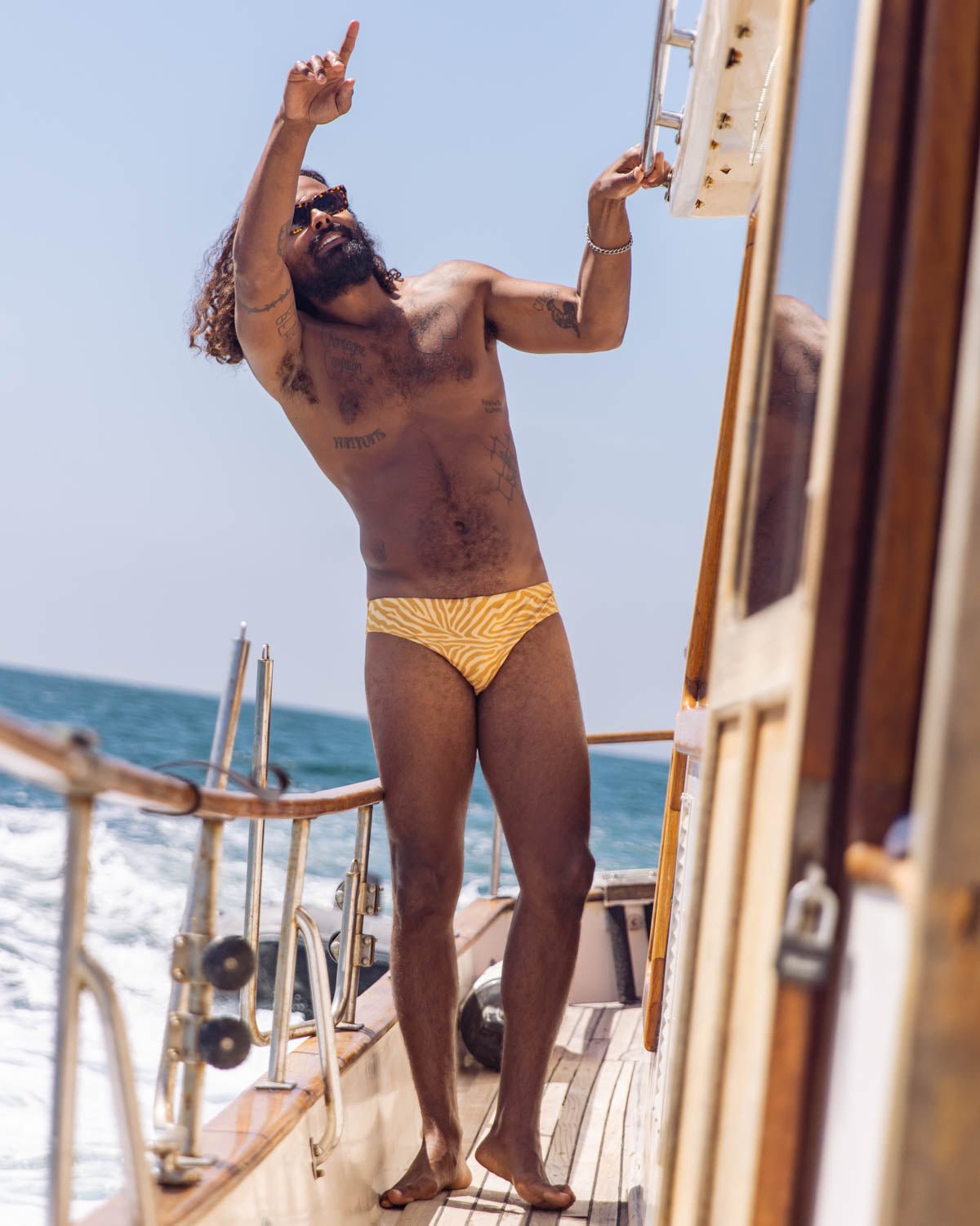 The Belize Swim Briefs - Oro Sawla Print - Dandy Del Mar