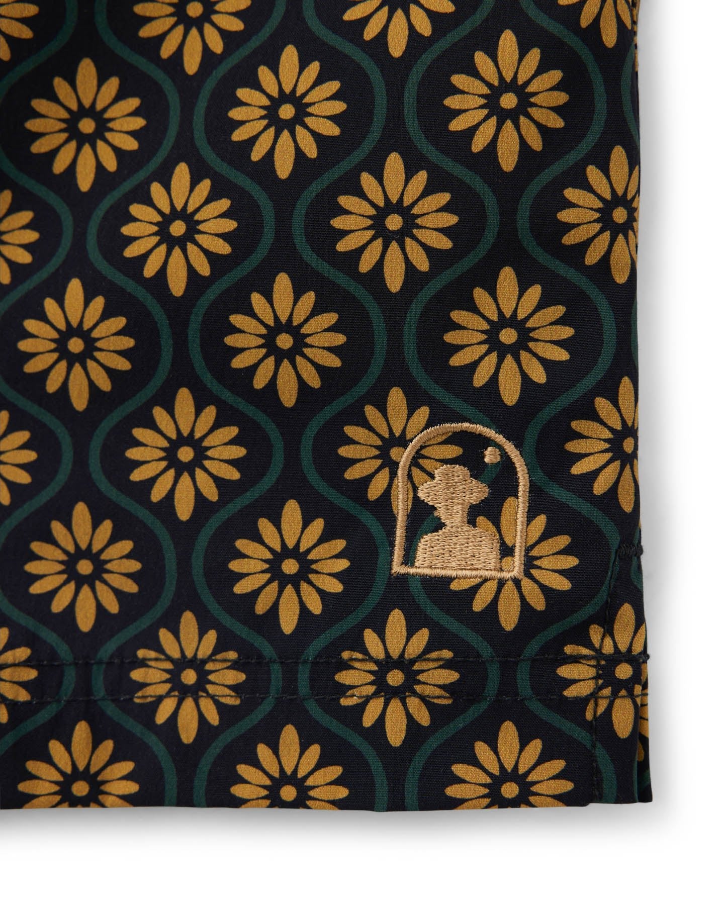 The Ventura Volley Short - Oro Gardenia Print - Dandy Del Mar