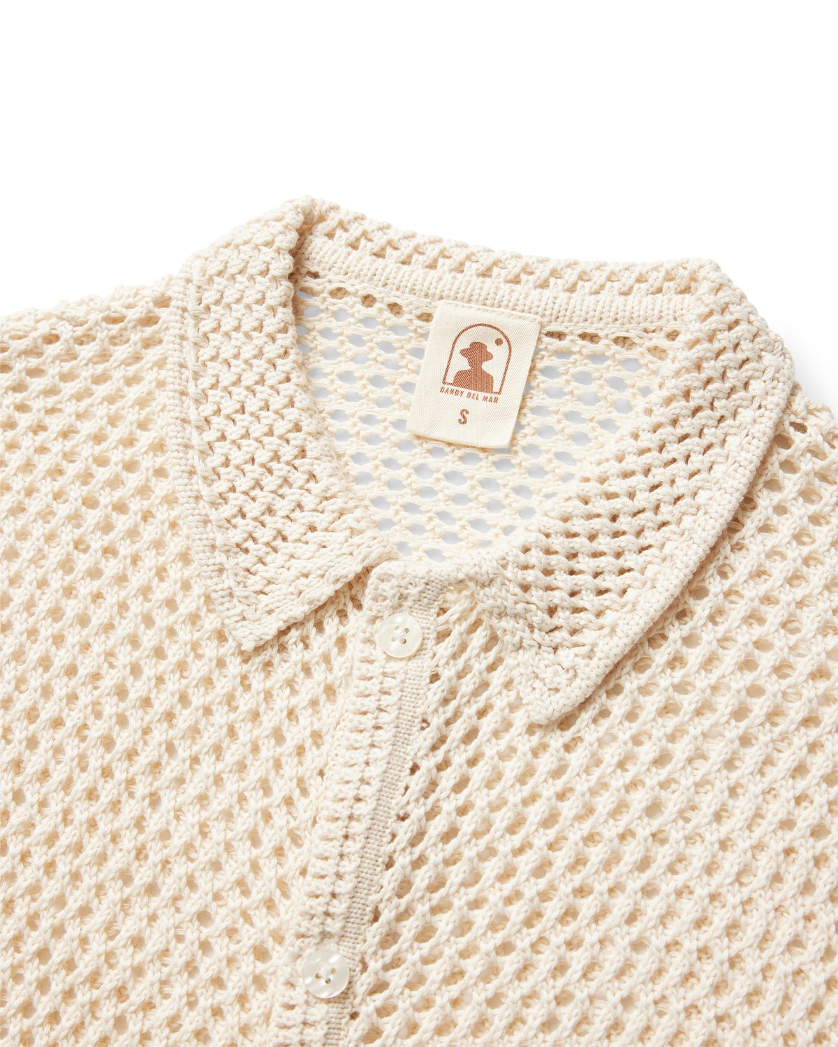 The Malaga Crochet Shirt - Vintage Ivory - Dandy Del Mar
