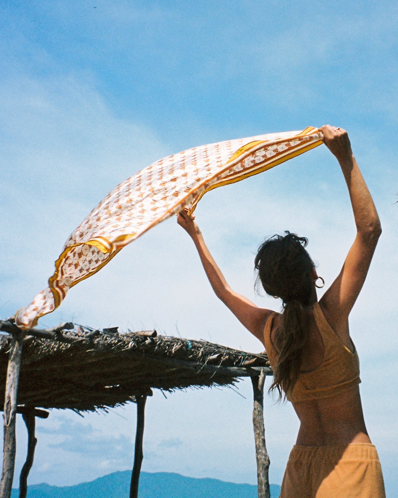 The Moorea Silk Satin Scarf - DDM Monogram - Dandy Del Mar