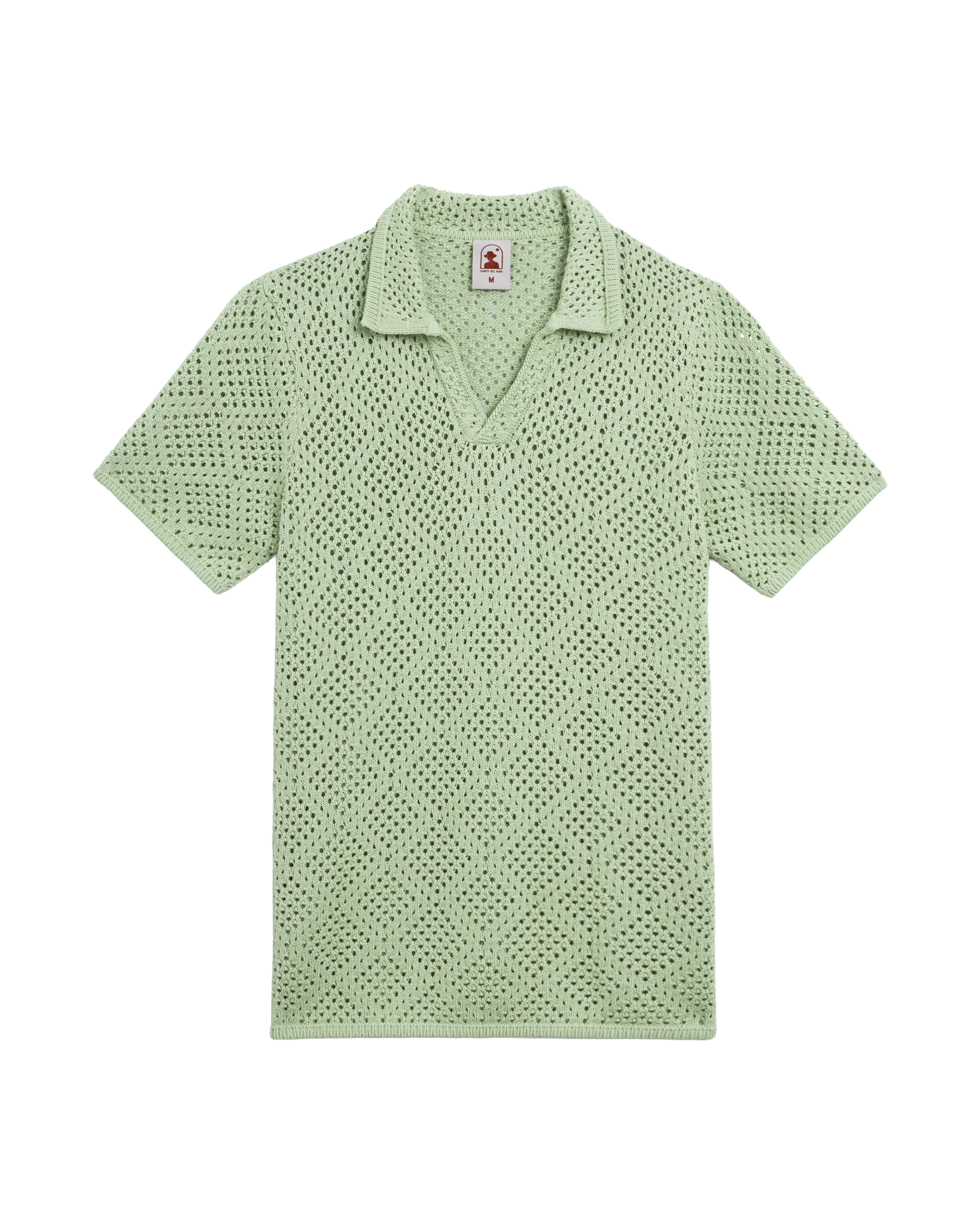 The Antibes Crochet Shirt - Pistachio - Dandy Del Mar