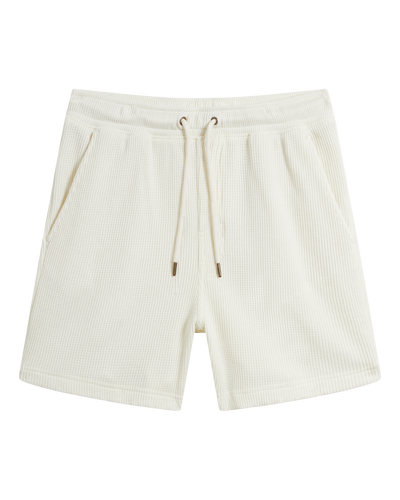 The Cannes Waffle Knit Shorts - Vintage Ivory - Dandy Del Mar