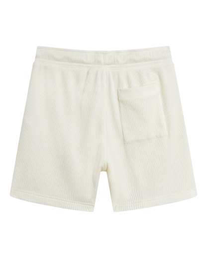 The Cannes Waffle Knit Shorts - Vintage Ivory