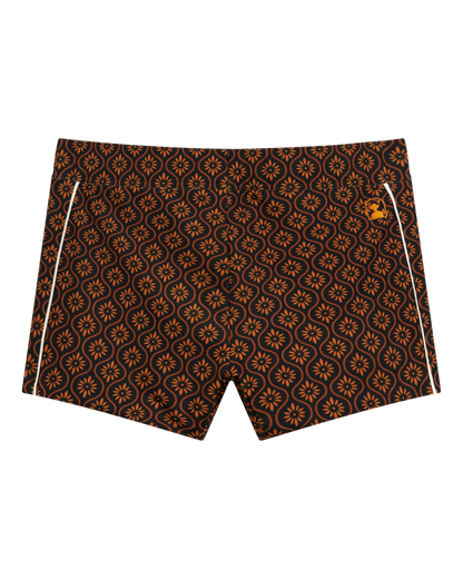 The Cassis Square Cut Swim Brief - Cacao