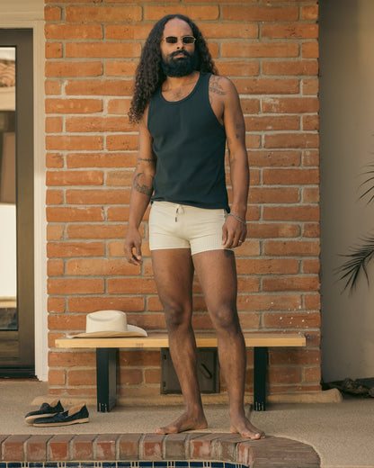 The Milan Rib Tank - Onyx - Dandy Del Mar