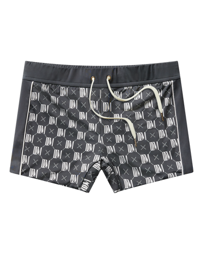 The Cassis Square Cut Swim Brief - DDM Monogram - Dandy Del Mar