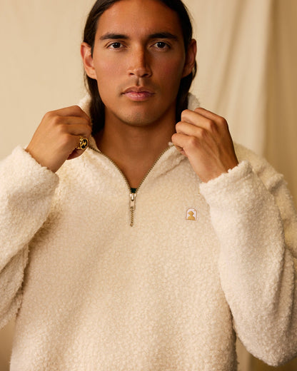 The Cusco Sherpa Pullover - Vintage Ivory - Dandy Del Mar