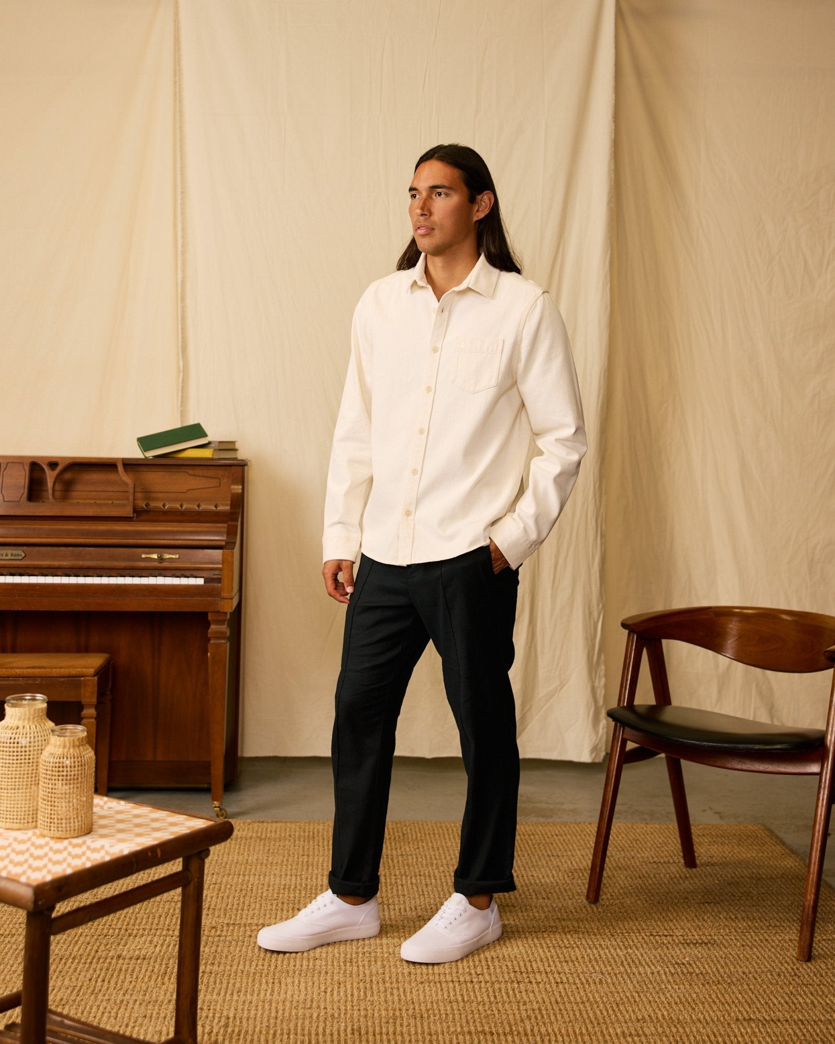 The Cartagena Denim Shirt - Scallop - Dandy Del Mar