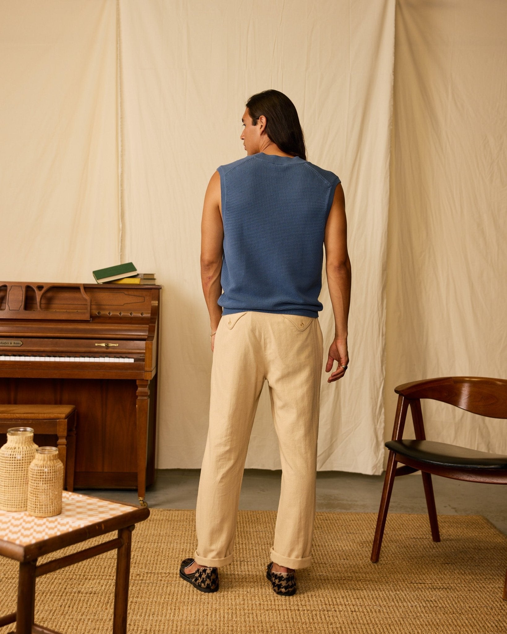 The Montego Knit Vest - Moontide - Dandy Del Mar