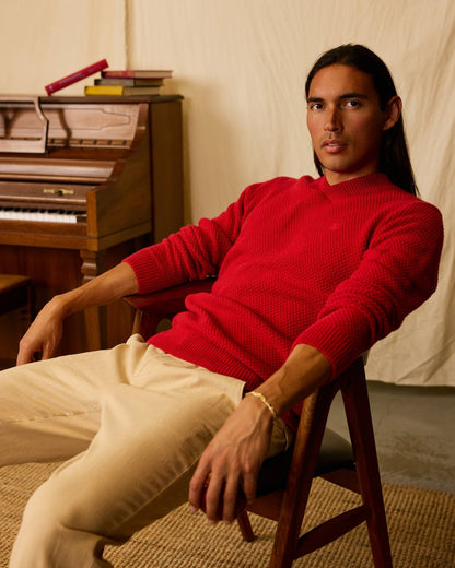 The Algiers Knit Sweater - Fuego - Dandy Del Mar