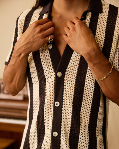 The Dominica Crochet Shirt - Tierra - Dandy Del Mar