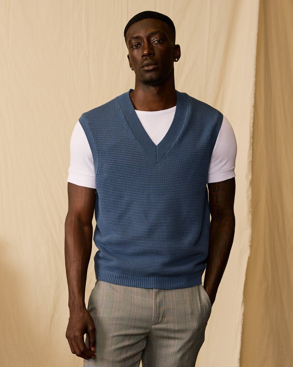 The Montego Knit Vest - Moontide - Dandy Del Mar