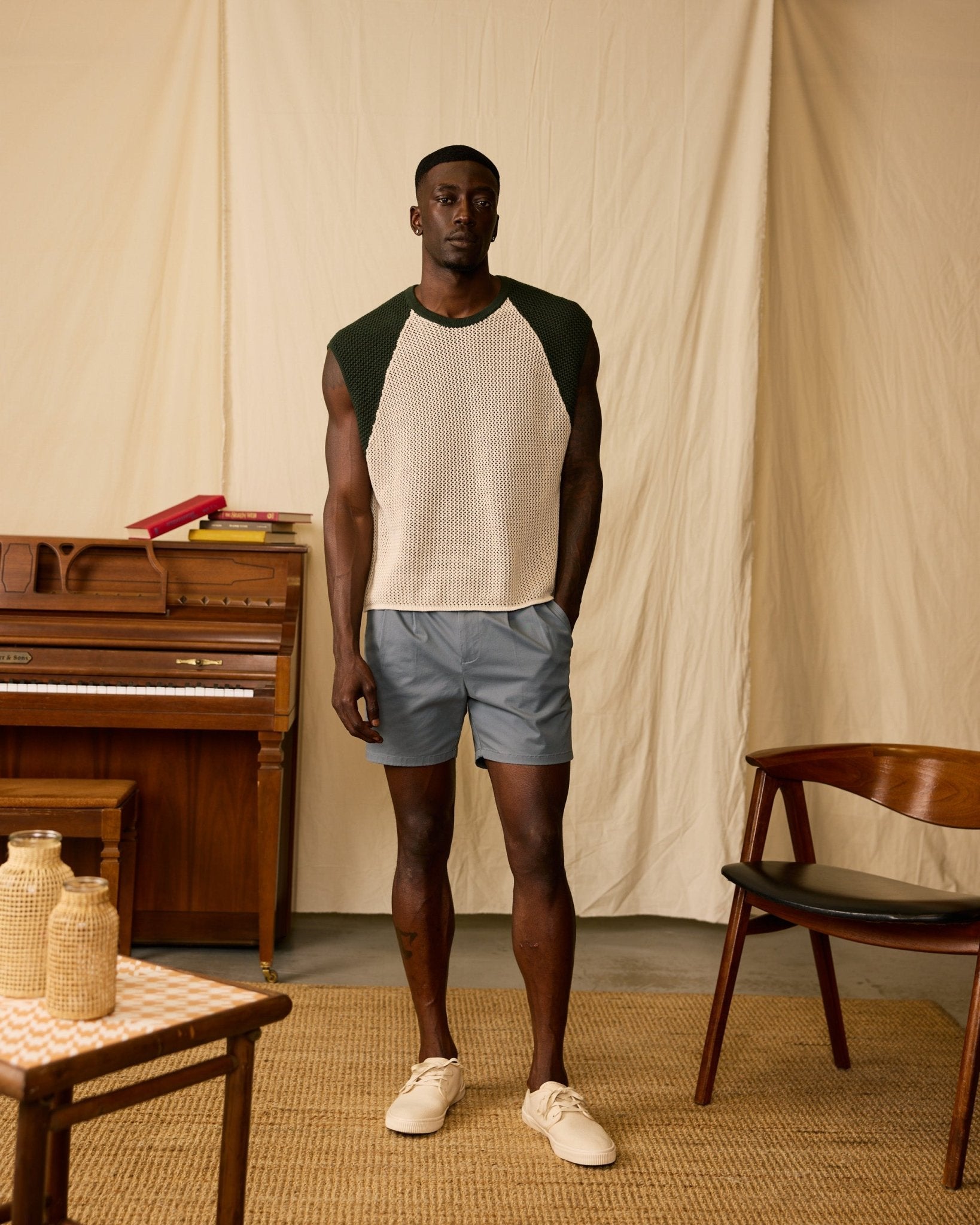 The Porto Crochet Tank - Sabbia - Dandy Del Mar