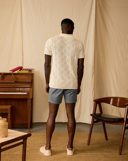 The Antibes Crochet Shirt - Vintage Ivory - Dandy Del Mar