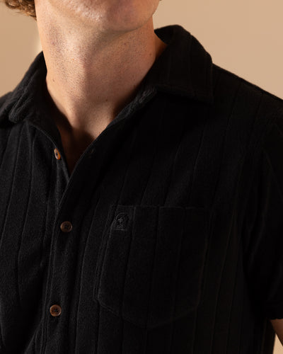 The Tropez Jacquard Shirt - Onyx - Dandy Del Mar