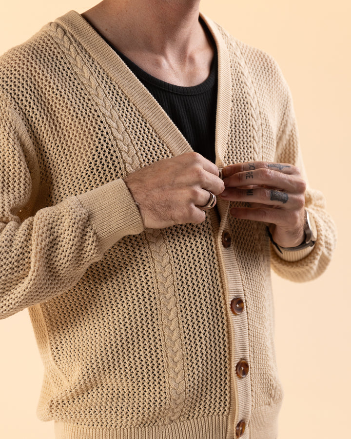 The Crete Crochet Cardigan - Sabbia