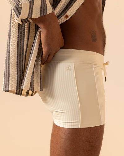 The Cassis Square Cut Swim Brief - Sabbia - Dandy Del Mar