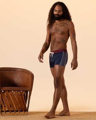 The Cassis Square Cut Swim Brief - Anchor Bordeaux - Dandy Del Mar