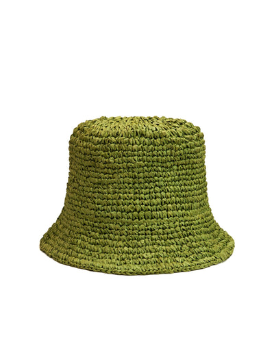 The Amabile Raffia Hat - Verde - Dandy Del Mar