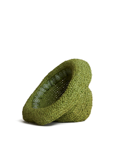The Amabile Raffia Hat - Verde - Dandy Del Mar