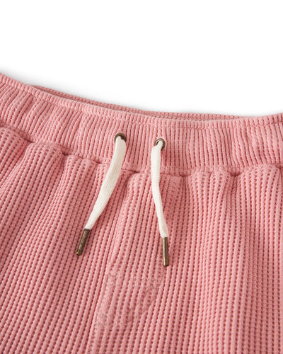 The Cannes Waffle Knit Shorts - Spanish Rose - Dandy Del Mar