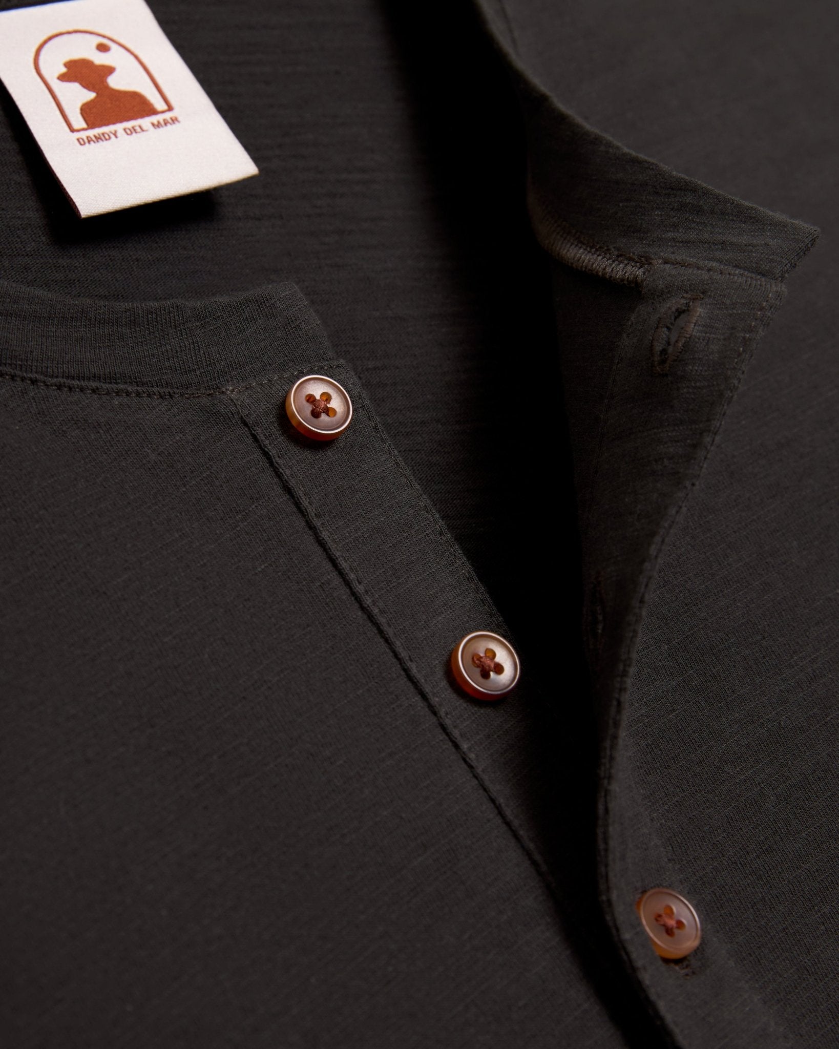 The Ensenada Long Sleeve Henley - Albatross - Dandy Del Mar