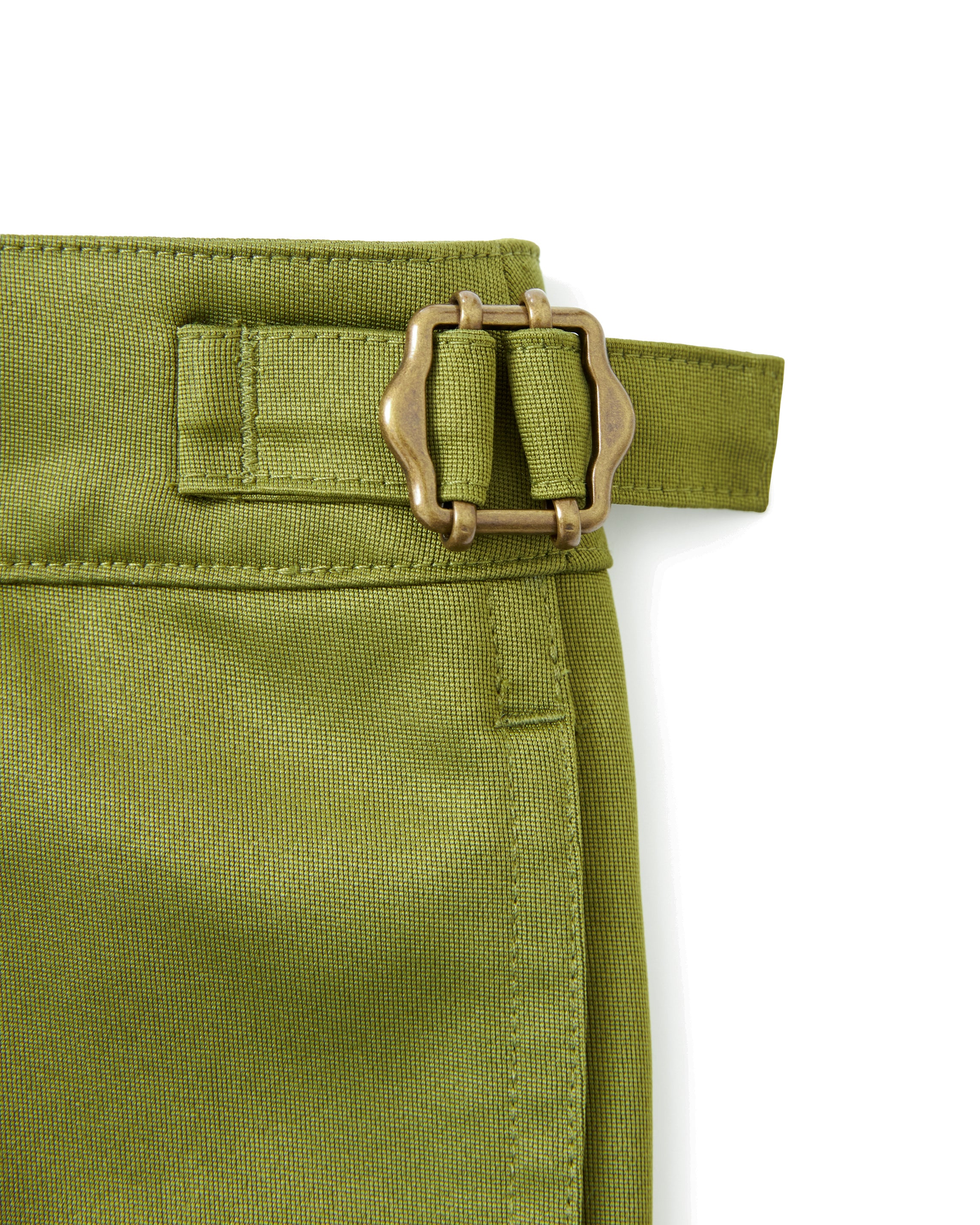The Arbequina Mallorca Swim-Walk Short by Dandy Del Mar with a gold buckle.