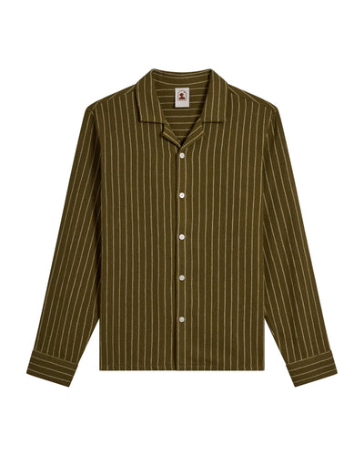 The Palma Long Sleeve Shirt - Arbequina Stripe - Dandy Del Mar
