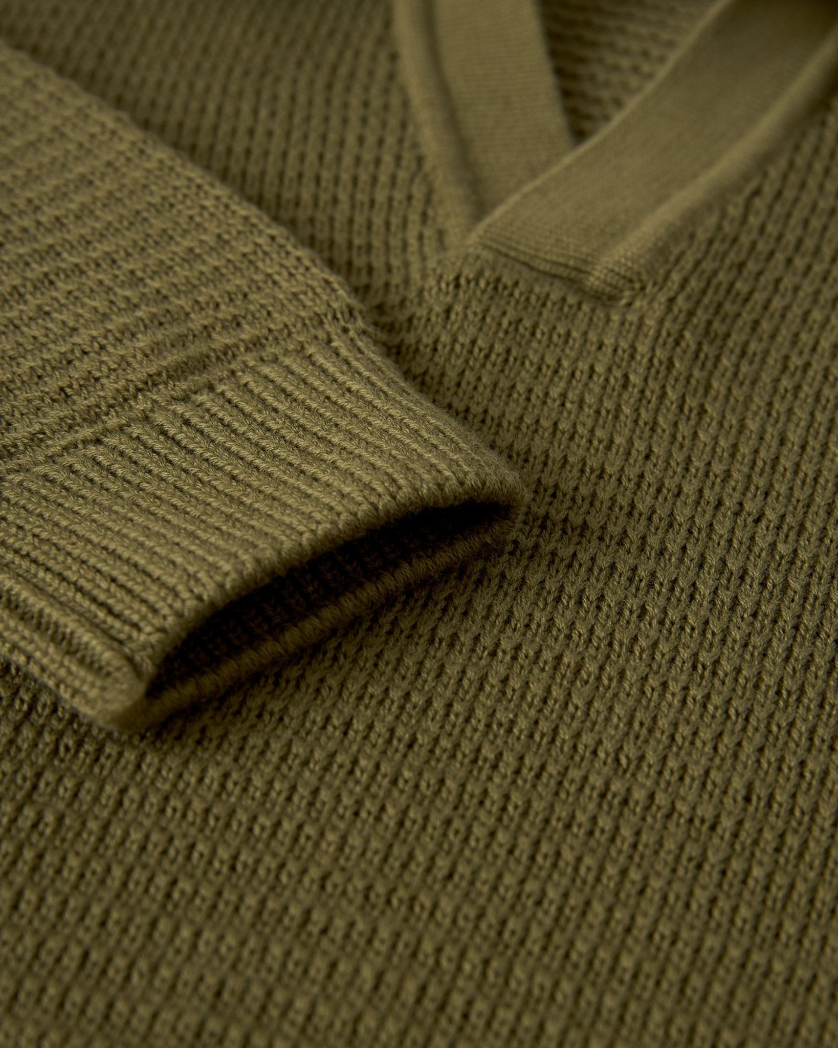 The Sebastian Long Sleeve Polo Shirt - Arbequina - Dandy Del Mar