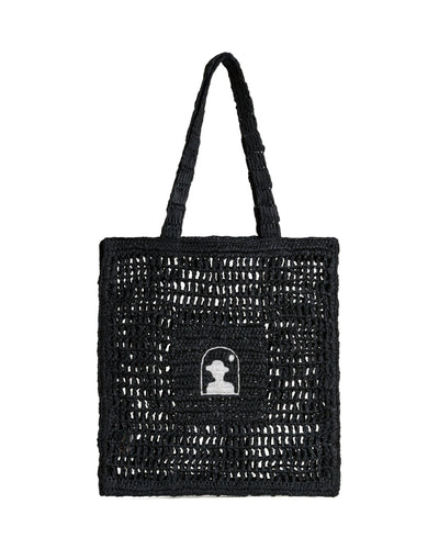 The Amabile Raffia Bag - Onyx - Dandy Del Mar