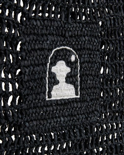 The Amabile Raffia Bag - Onyx - Dandy Del Mar