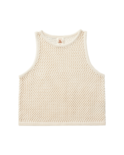 The Malaga Crochet Tank - Vintage Ivory - Dandy Del Mar