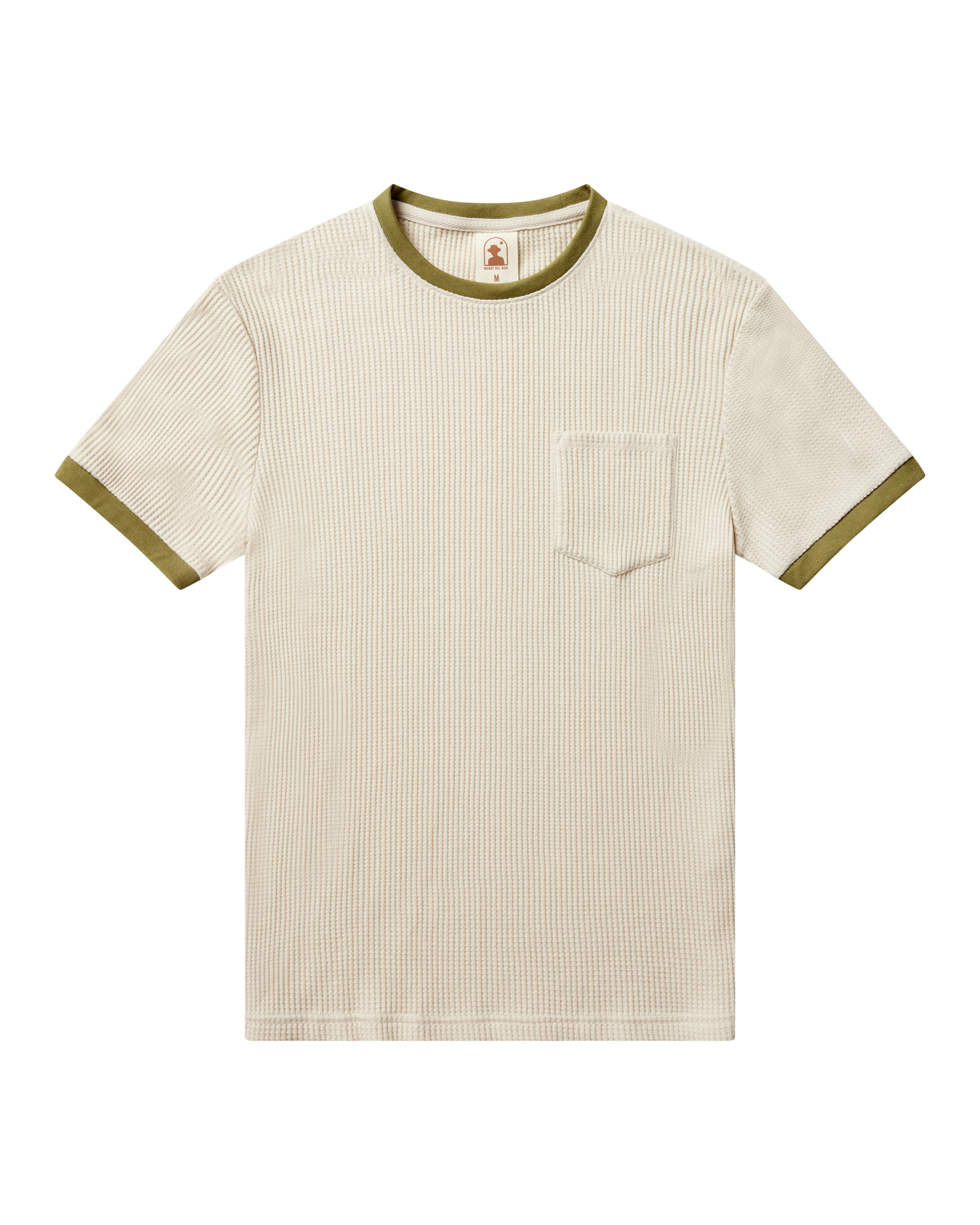 The Cannes Waffle Knit Tee - Vintage Ivory - Dandy Del Mar
