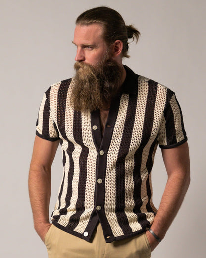 The Dominica Crochet Shirt - Tierra - Dandy Del Mar